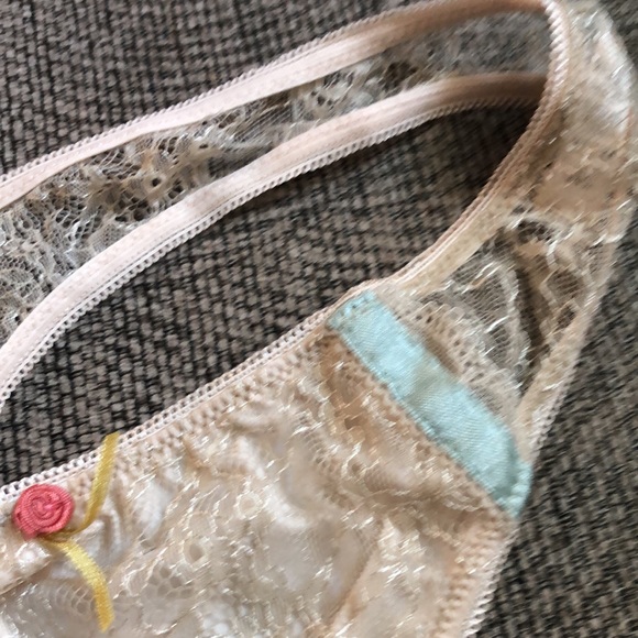 Tallulah Love cream rose thong, Large L NWT - Picture 6 of 9